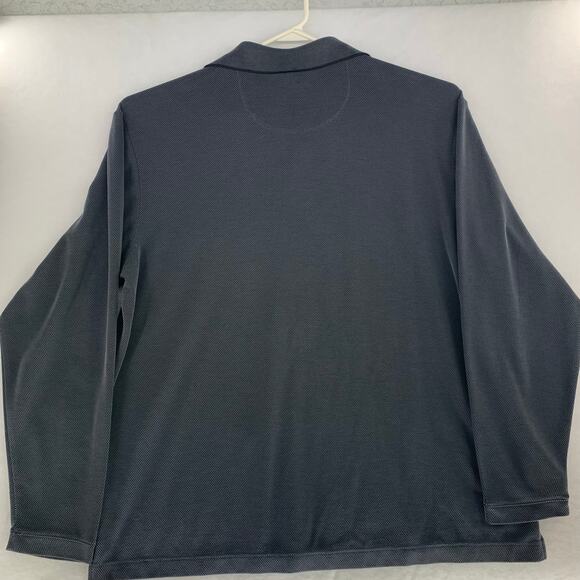 Tommy Bahama Long Sleeve Polo Charcoal Grey Size XL - Picture 2 of 13